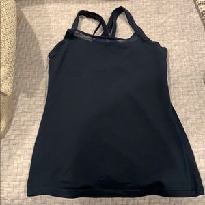 Lululemon navy size 4 shirt w/ built in sports bra